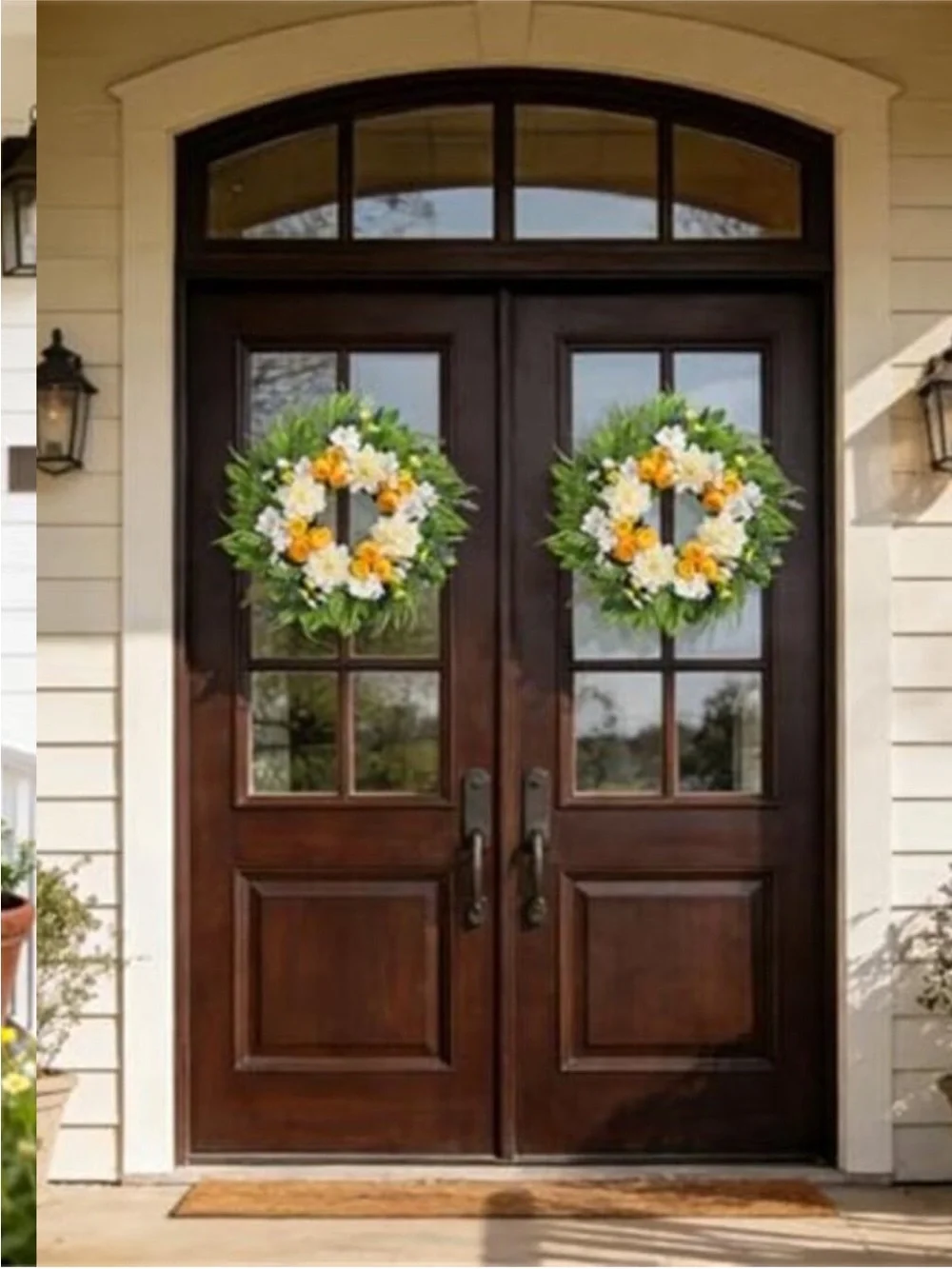 24 Inch Spring Wreath Floral with Peony Ranunculus Hydrangea Flower
